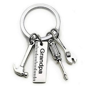 NWOT Stainless Steel, Silver-Plated "Grandpa" Keyring